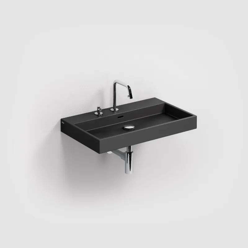 Beperkte Voorraad Clou - Wash Me Mat Zwart Wastafel 70cm, Zonder Plug