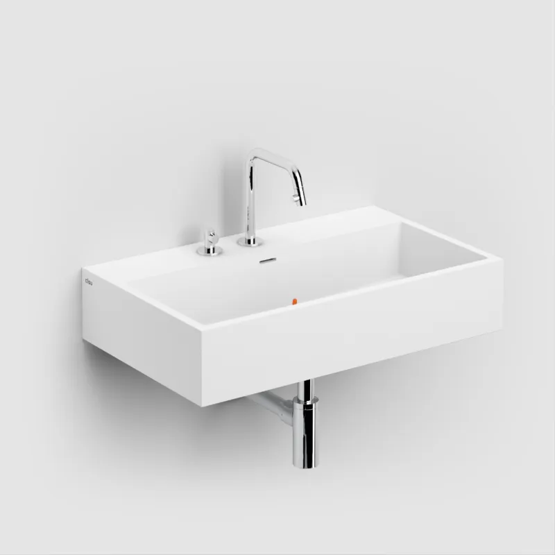 Clou - Wash Me Wastafel 70cm, Zonder Plug, Aluite, Hoogte 14 Cm Laatste Versie