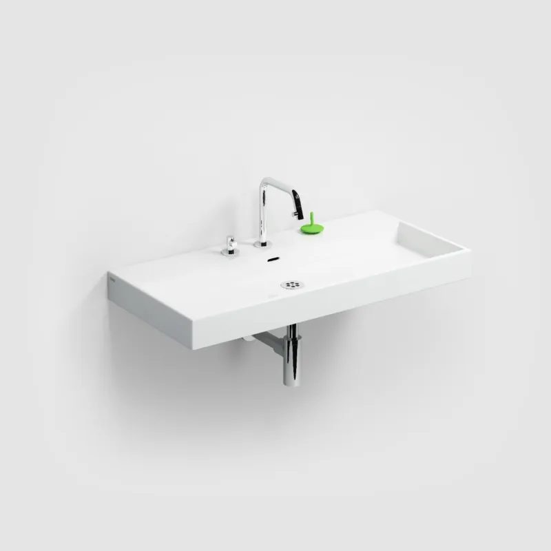 Clou - Wash Me Wastafel 90cm, Zonder Stekker, Glanzend Wit Keramiek Merkproduct