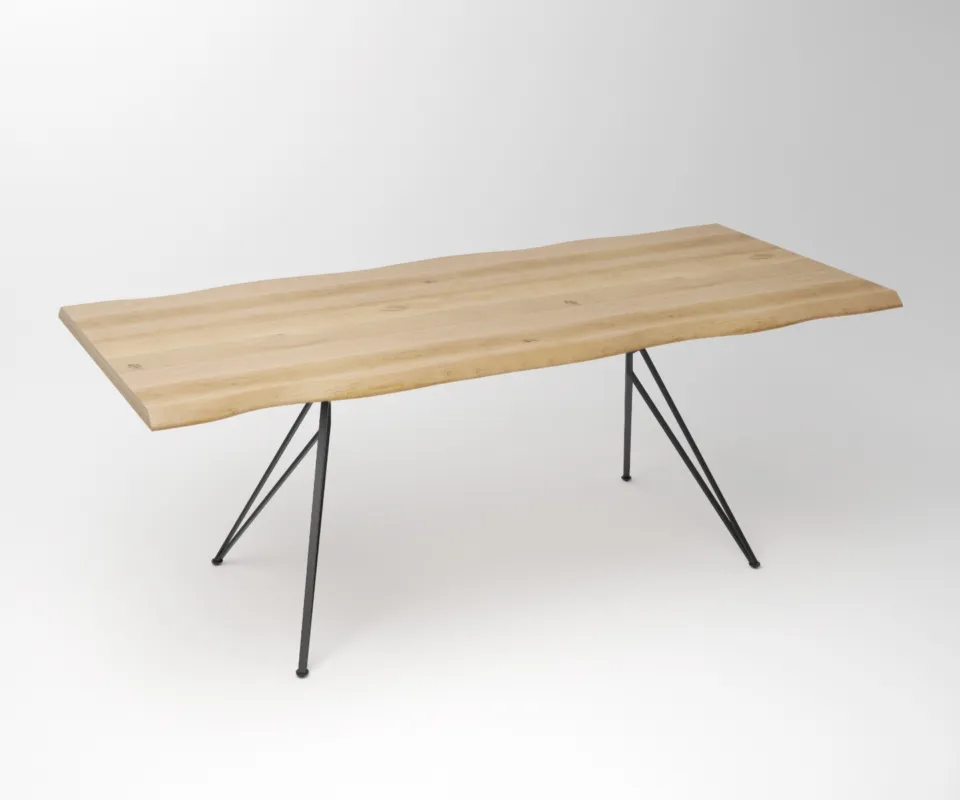 Bestseller Eiken Boomstam Eettafel | Slab Edged-Fantasy Butterfly
