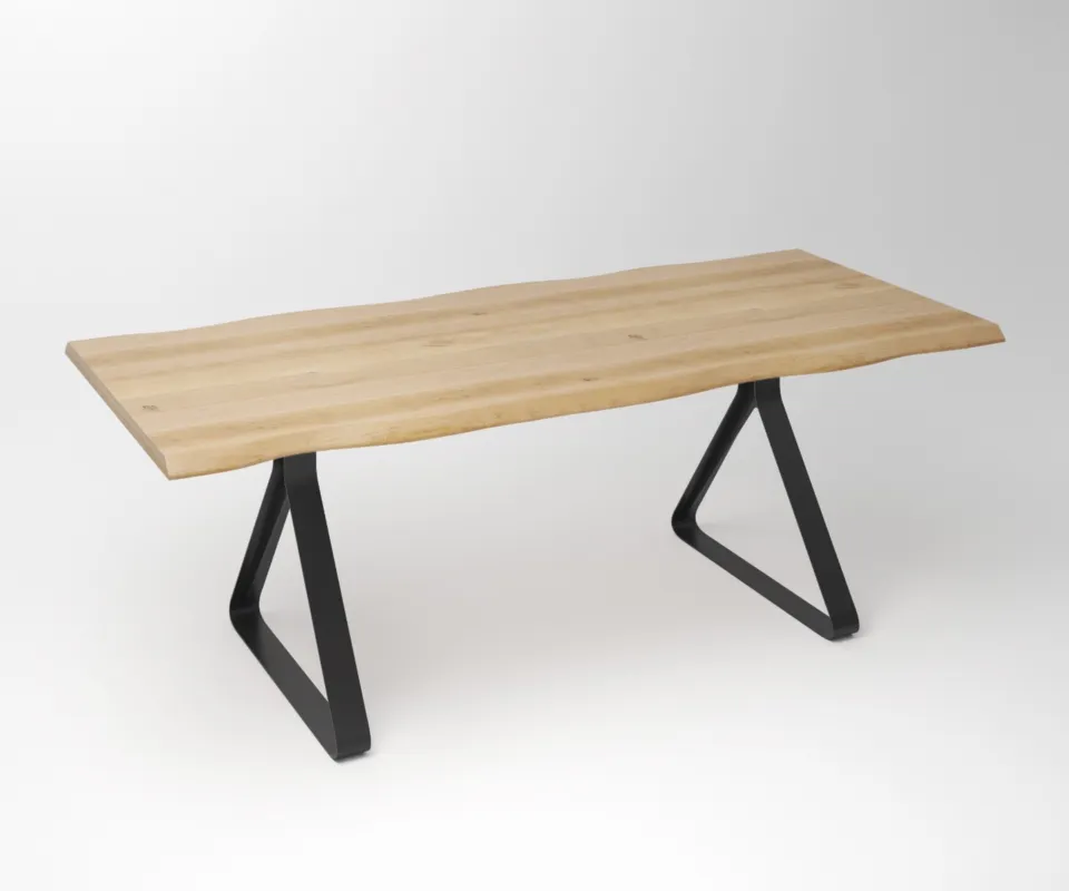 Aanbieding Eiken Boomstam Eettafel | Slab Edged-Fantasy Triangle