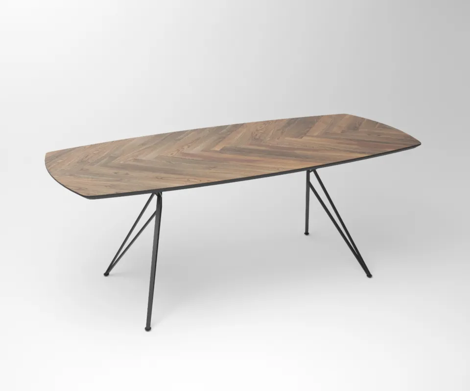 Betaalbaar Notenhouten eettafel Tusk | 3-Fantasy Butterfly Frame