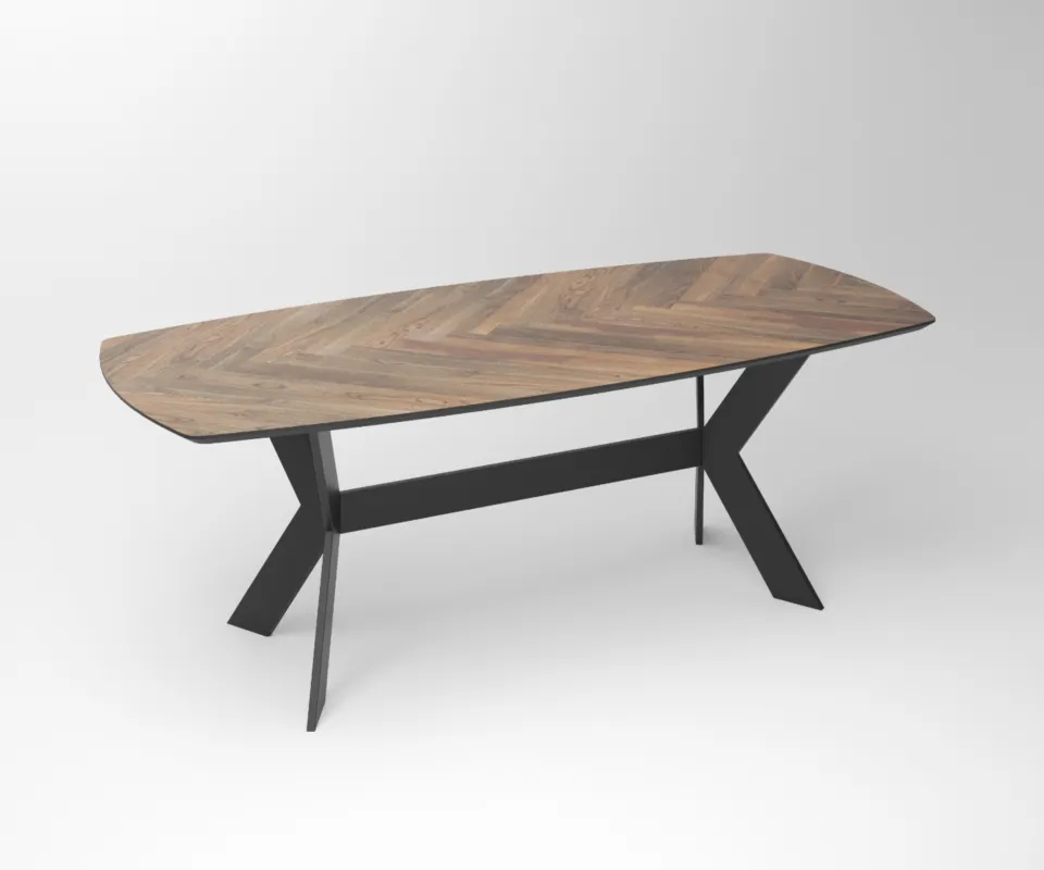Bestel Nu Notenhouten eettafel Tusk | 3-Rex Long Exclusive Frame