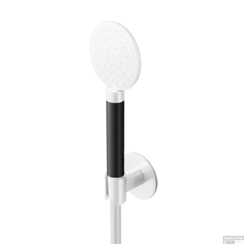 Handdouche Hotbath Cobber Met Doucheslang En Wandsteun Aansluiting Mat Wit Aanbieding