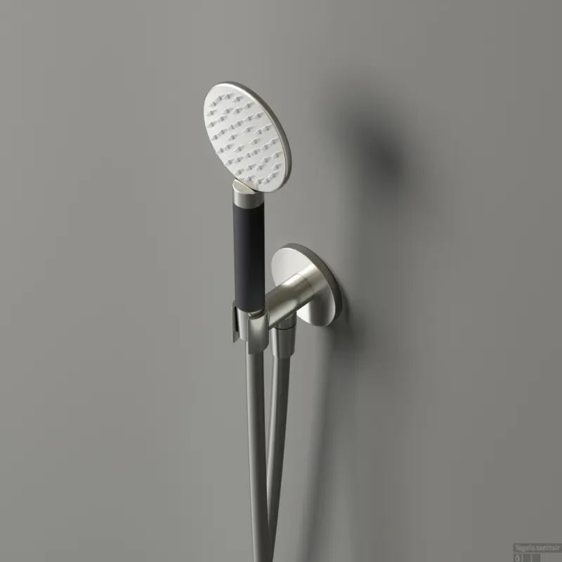 Superprijs Handdouche Hotbath Cobber Met Doucheslang En Wanduitlaat Geborsteld Nikkel