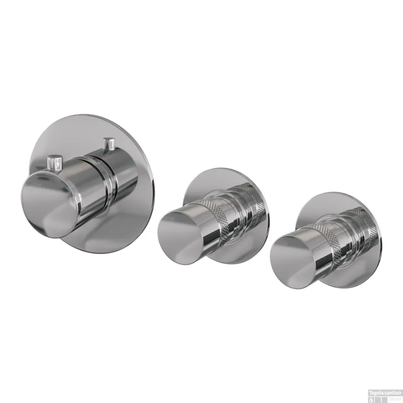 Inbouwthermostaat Brauer Chrome Edition en 2 Stopkranen Met in- en Afbouwdelen Chroom Koop Vandaag
