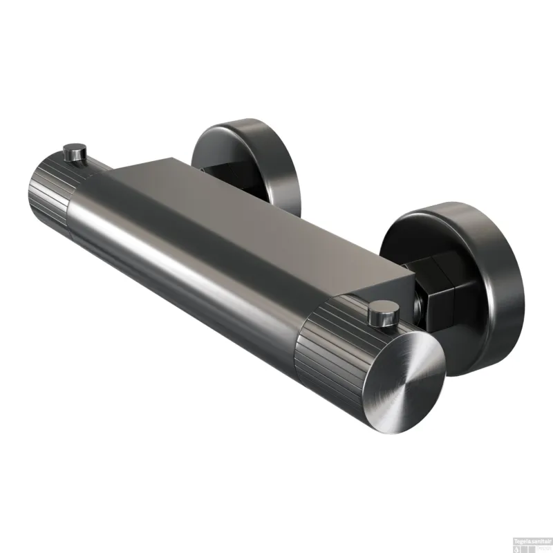 Brauer Stripe opbouw douche thermostaatkraan gunmetal geborsteld PVD Populair