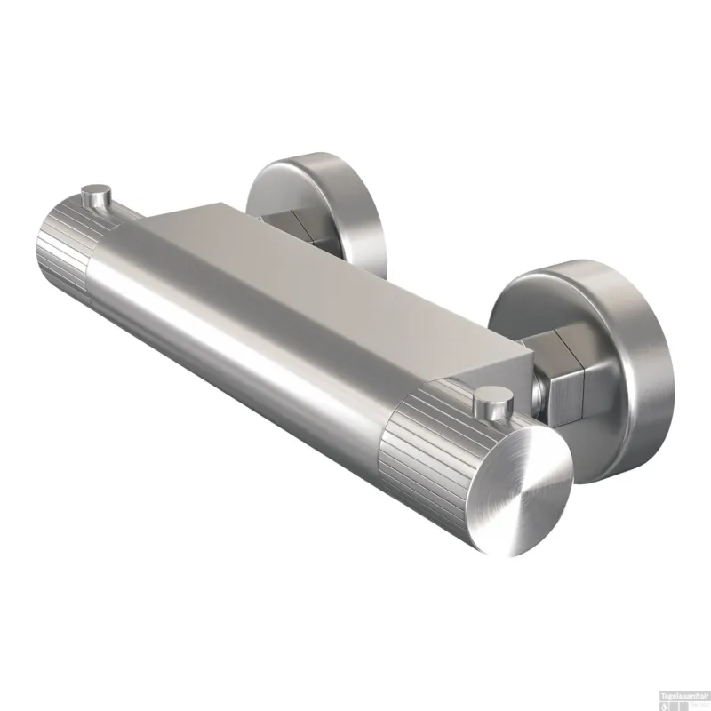 Brauer Stripe opbouw douche thermostaatkraan RVS-kleurig geborsteld PVD Hete Deal