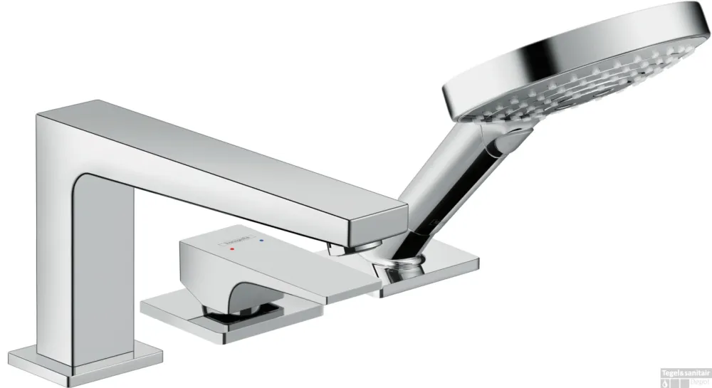 Hansgrohe Metropol 3-gats badrandmengkraan met rechte greep, chroom Lage Prijs