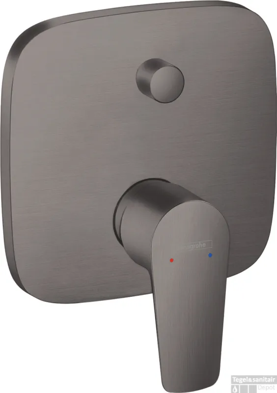 Hansgrohe Talis E ééngreeps badmengkraan afbouwdeel met zekerheidscombinatie, Brushed Black Chrome Veilige Betaling