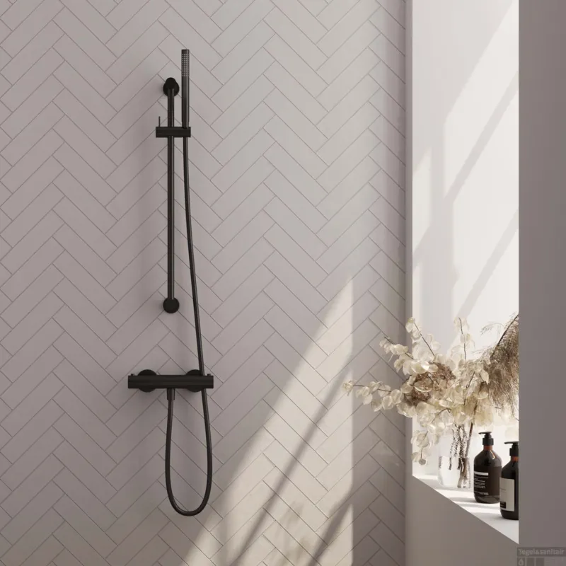 Gereduceerde Prijs Douchekraan Opbouw Brauer Black Edition Met Glijstang Mat Zwart (Keuze Handdouche)
