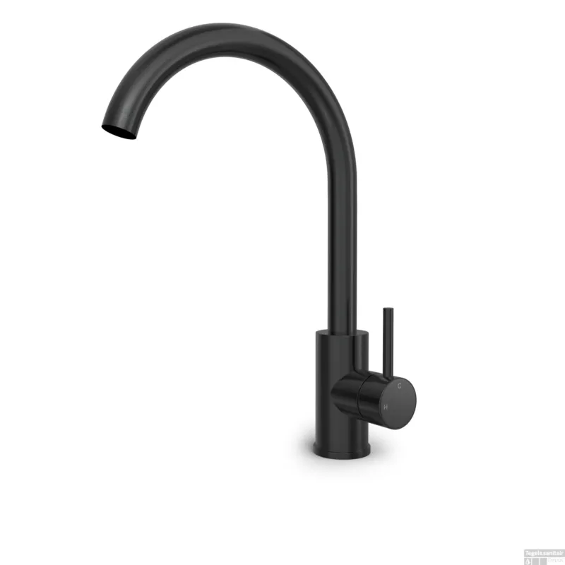 Aanbieding Hotbath BUDDY Wastafelkraan met draaibare uitloop Geborsteld Zwart PVD (B104MBP)
