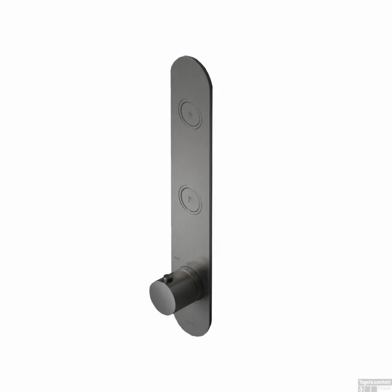 Gratis Retour Douchethermostaat Hotbath Cobber Inbouw 2 Pushbuttons Verouderd IJzer (excl. inbouwdeel)