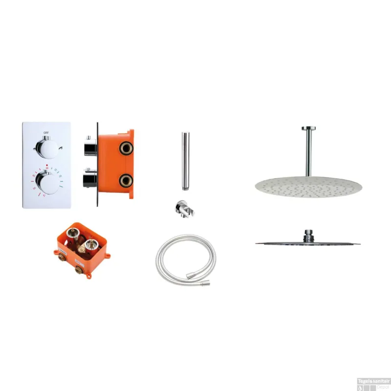 Regendoucheset Best Design Verona P300 Inbouw Met Inbouwbox Chroom Snelle Levering