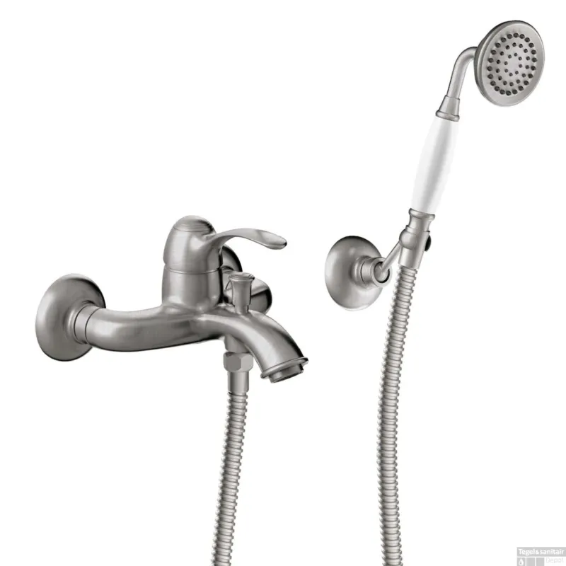 Badmengkraan Tres Clasic 1 Hendel Incl Handdouche en Doucheslang RVS Populair