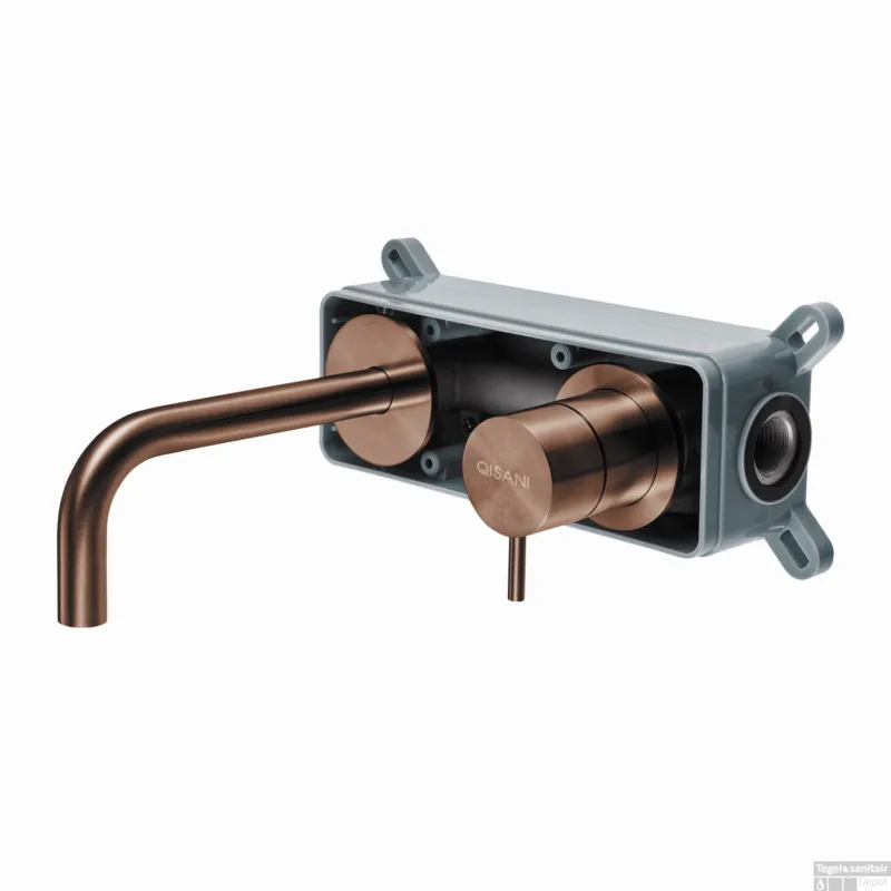 Inbouwkraan Qisani Flow Laag Geborsteld Copper Laatste Kans