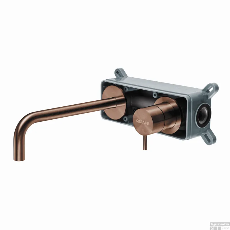 Voordeelprijs Inbouwkraan Qisani Flow Standaard Geborsteld Copper