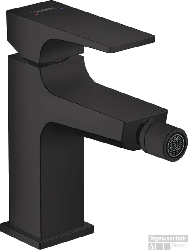 Hansgrohe Metropol ééngreeps bidetmengkraan mer afvoerpluggarnituur, mat zwart Populair