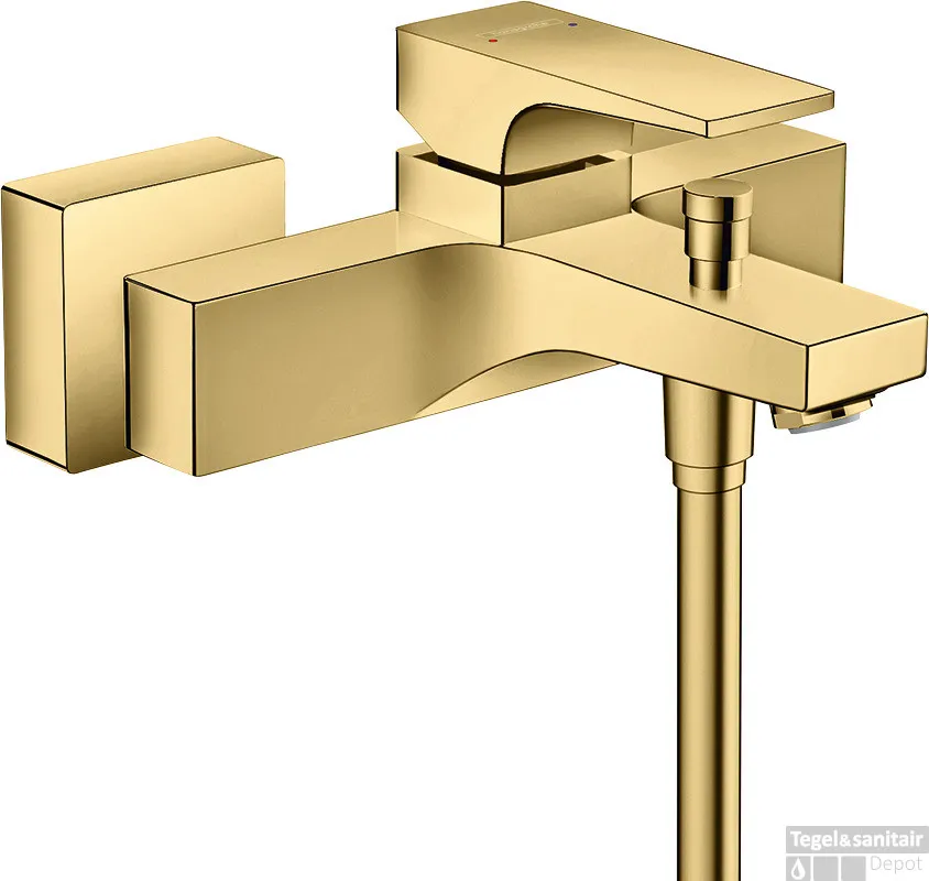 Hansgrohe Metropol ééngreeps badmengkraan opbouw, Polished Gold Optic Snelle Levering