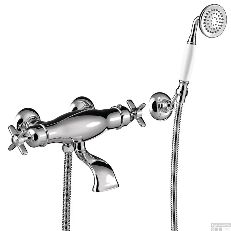 Finale Uitverkoop Badmengkraan Tres Clasic Opbouw Incl Handdouche Chroom