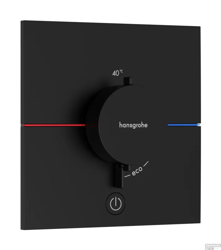 Nieuw Hansgrohe ShowerSelect Comfort E stopkraan inbouw voor 3 functies, mat zwart