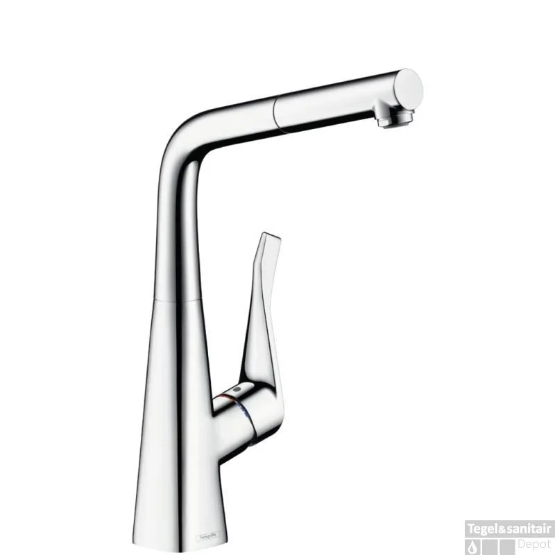 Weekendaanbieding Hansgrohe Metris Keukenkraan Met Uittrekbare Kraanuitloop Rvs Look