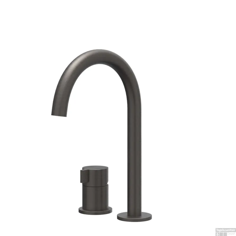 Wastafelkraan IVY Tribe Coldstart 2-gats RVS316 Geborsteld Carbon Black PVD Gratis Retour