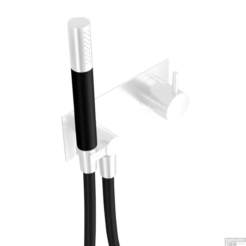 Betaalbaar Inbouw Douchemengkraan Hotbath Cobber incl. Doucheslang en Handdouche Mat Wit