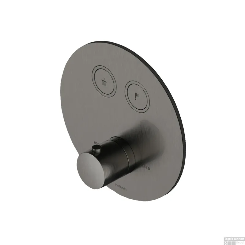 Tijdelijk Beschikbaar Douchethermostaat Hotbath Cobber Inbouw 2 Pushbuttons Rond Verouderd IJzer (excl. inbouwdeel)
