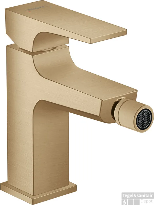 Lage Prijs Hansgrohe Metropol ééngreeps bidetmengkraan mer afvoerpluggarnituur, Brushed Bronze