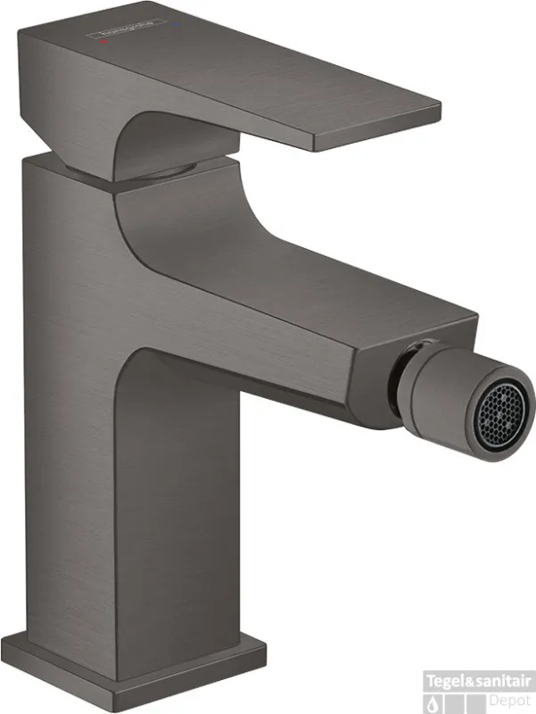 Hoge Kwaliteit Hansgrohe Metropol ééngreeps bidetmengkraan mer afvoerpluggarnituur, Brushed Black Chrome