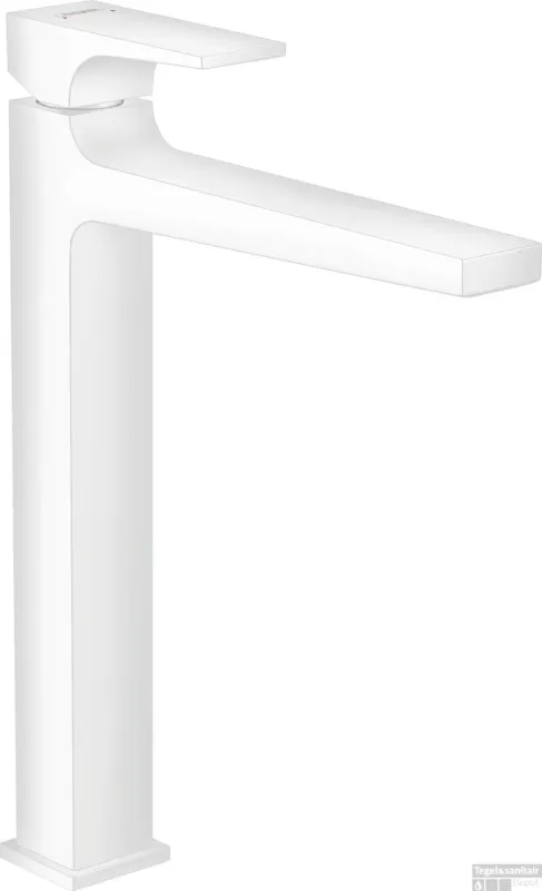 Populair Hansgrohe Metropol ééngreeps wastafelkraan 260 met rechte greep en PushOpen afvoerplug, mat wit