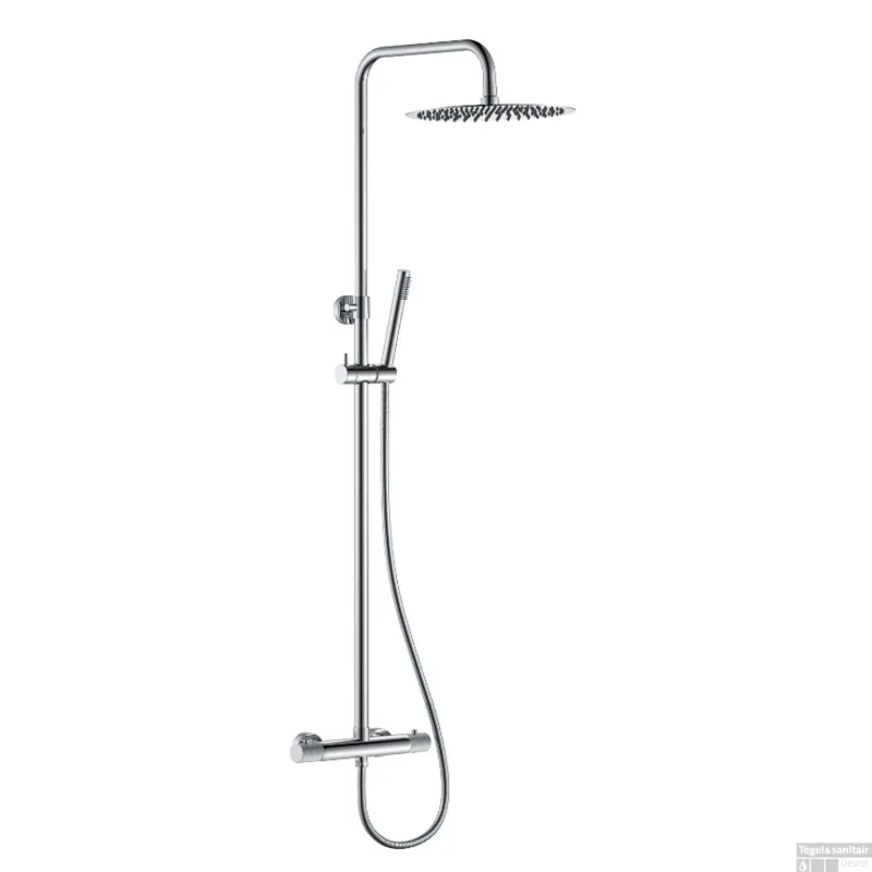 Bestel Nu Regendoucheset Opbouw BWS Ridged Opbouw Chroom