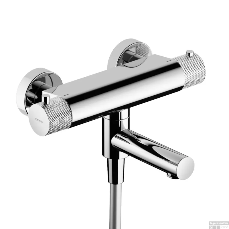 Thermostatische Badmengkraan Hotbath Cobber X Met Wegdraaibare Uitloop Chroom Voordeelprijs