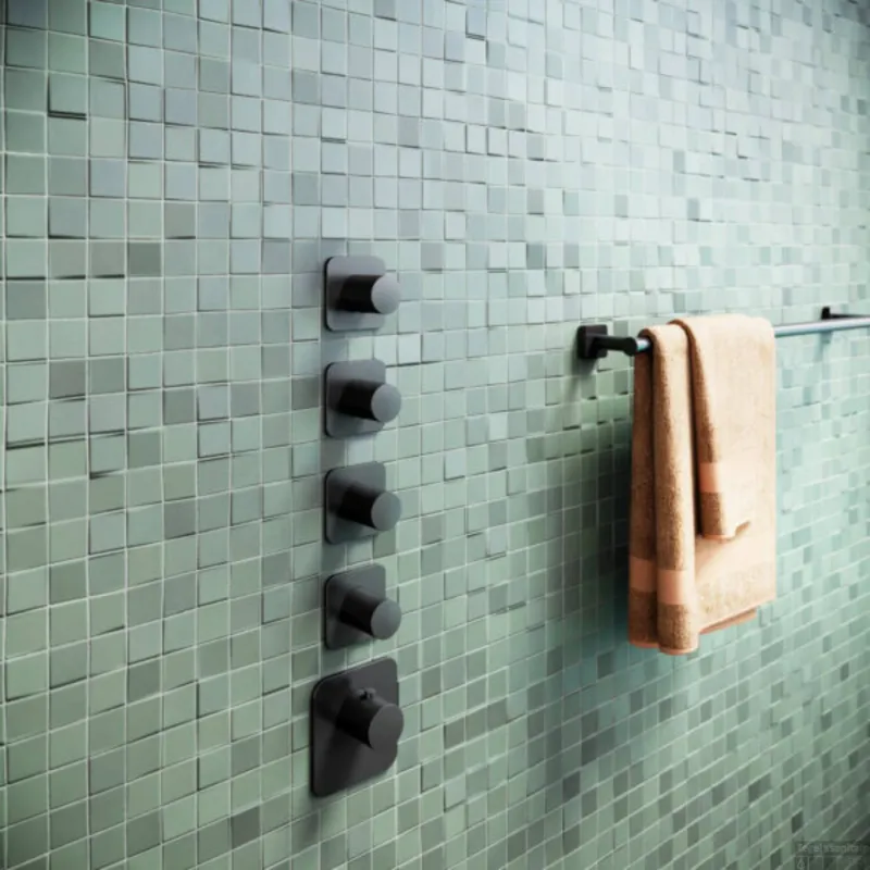 Thermostaat Hotbath Gal High Flow met 4 Stopkranen Mat Zwart Populair