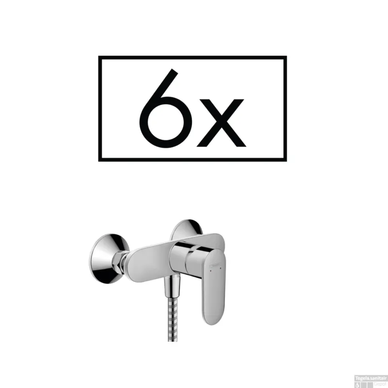 Flitsaanbieding Opbouw Douchekraan HansGrohe Vernis Blend Eengreeps Chroom (6 stuks)