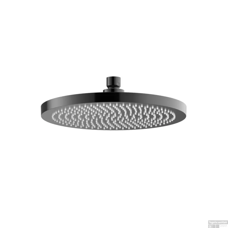 Speciale Aanbieding Hoofddouche Hotbath Ace Rond 23 cm Gepolijst Zwart PVD