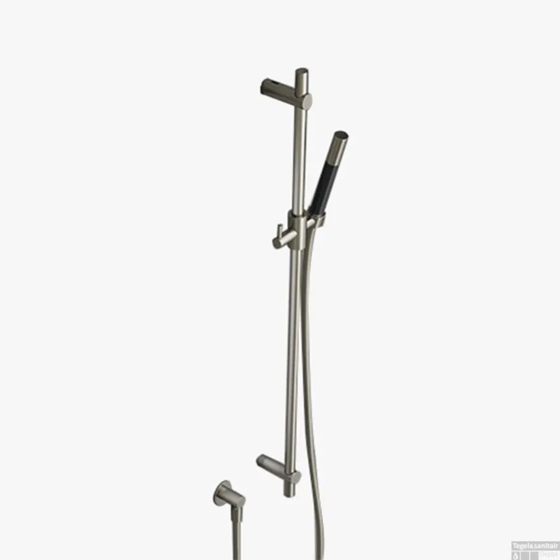 Glijstangset Hotbath Cobber Met Wandaansluitbocht En Handdouche Geborsteld Nikkel Rechtstreeks Van De Fabrikant