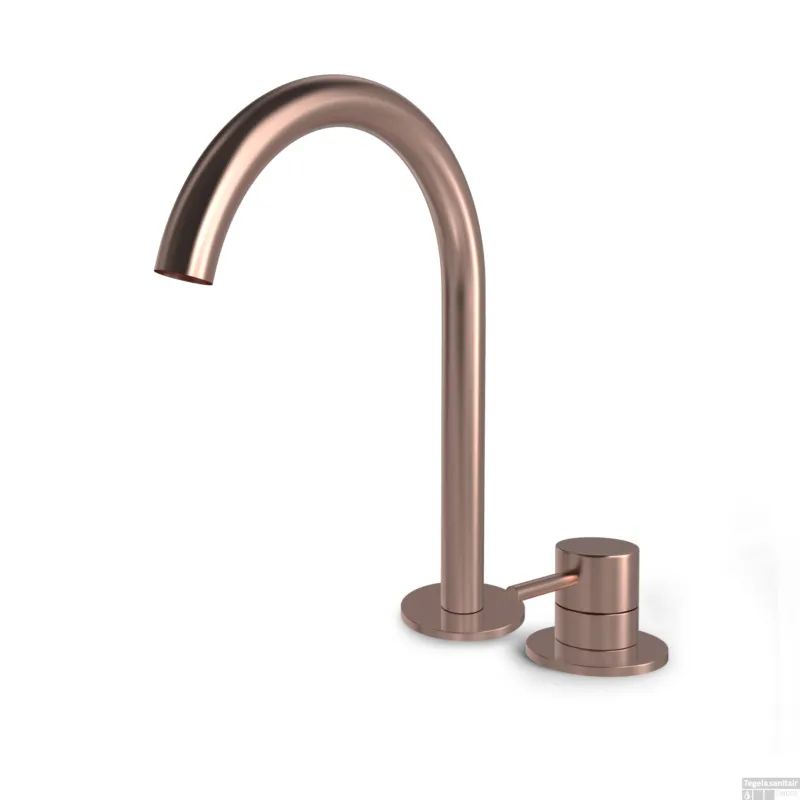 Dagaanbieding Hotbath BUDDY Wastafelmengkraan 2 gats Hoog model Geborsteld Koper PVD (B123HBCP)