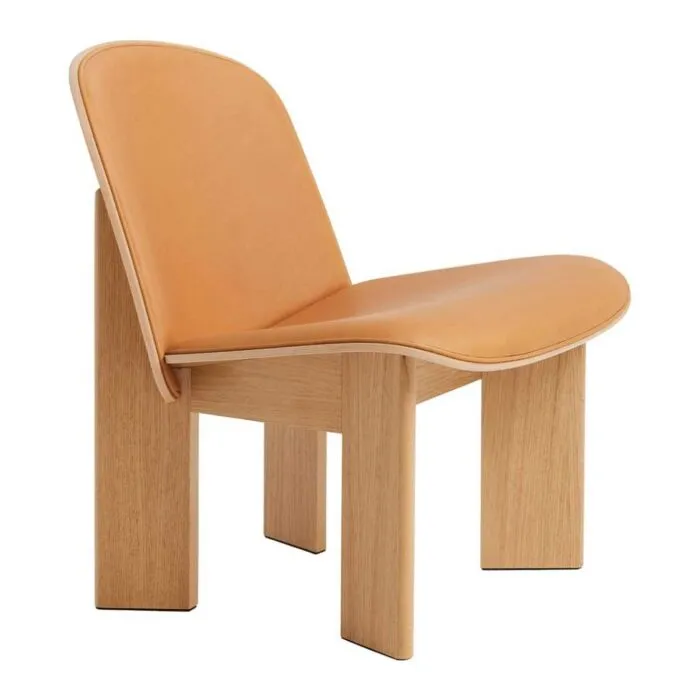 HAY Chisel loungestoel eiken onderstel-Sense Cognac / Oak Koop Online