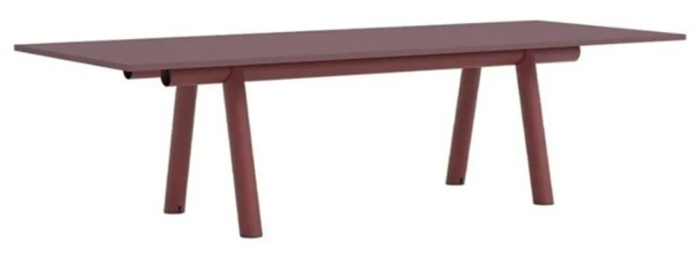 HAY Boa tafel-Burgundy Linoleum - Barn red-280x110x75 cm Dagaanbieding