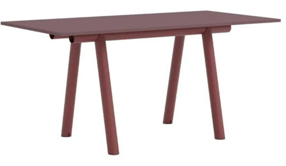 HAY Boa tafel-Burgundy Linoleum - Barn red-220x110x105 cm Direct Verzonden