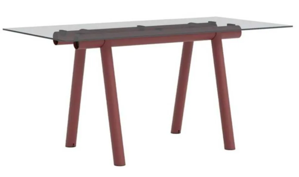 Beste Prijs HAY Boa tafel-Glas - Barn red-220x110x105 cm