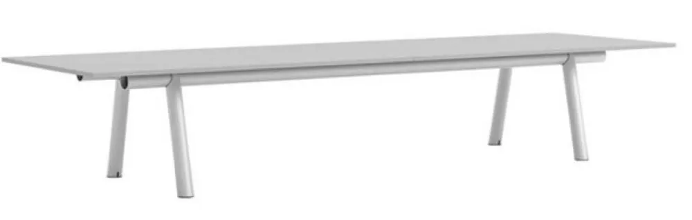 Koopje HAY Boa tafel-Grijs linoleum - Metallic grey-420x128x75 cm