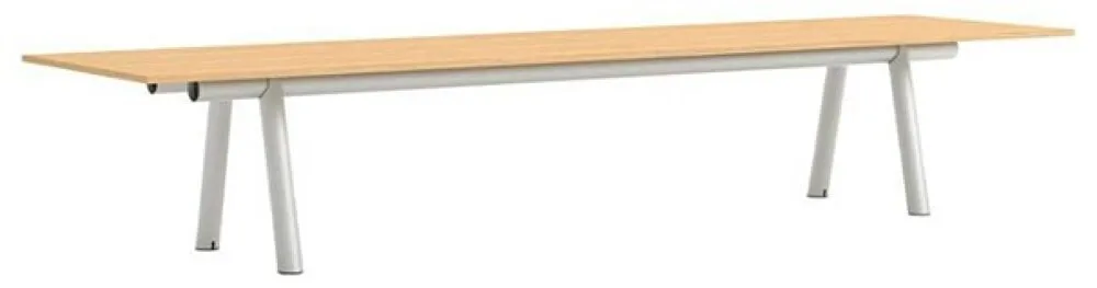 HAY Boa tafel-Eiken - Metallic grey-420x128x75 cm Hoge Kwaliteit