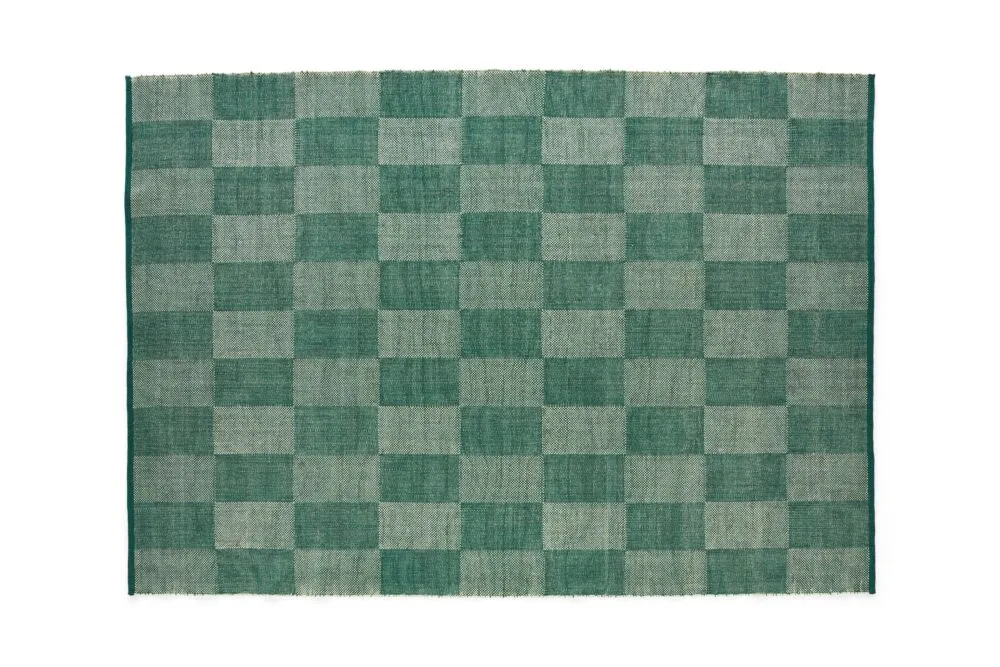 Rechtstreeks Van De Fabrikant HAY Check vloerkleed-Groen-170x240 cm