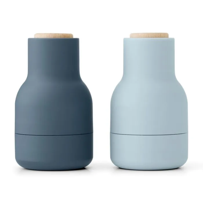 Dagaanbieding Audo Copenhagen Bottle peper- en zoutmolen small-Blauw met beuken dopjes