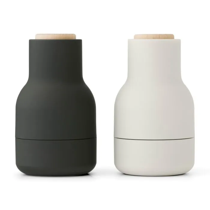 Rechtstreeks Van De Fabrikant Audo Copenhagen Bottle peper- en zoutmolen small-Carbon/ash met beuken dopjes