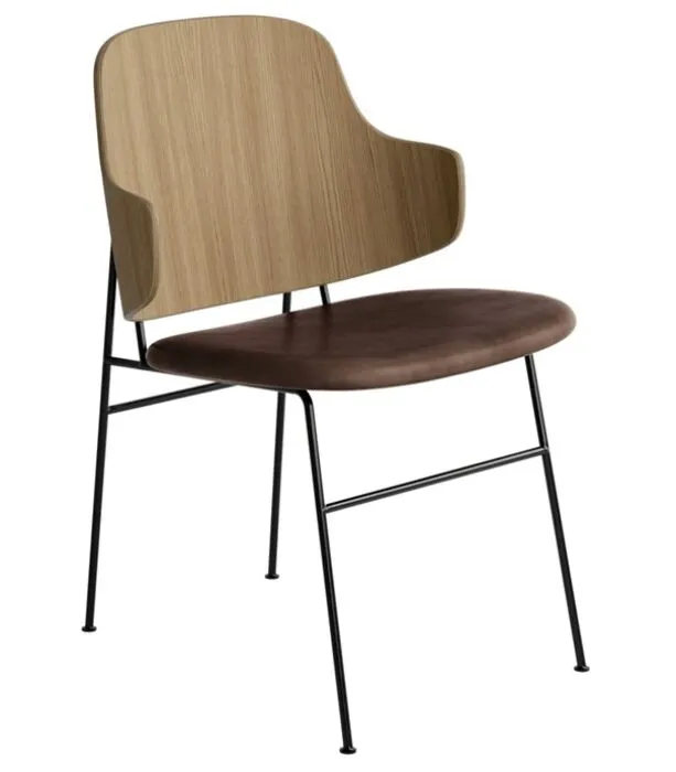 Op = Op Audo Copenhagen The Penguin Dining eetkamerstoel - Natural Oak-Dakar 0329