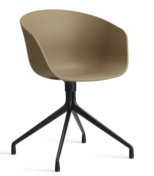 Gereduceerde Prijs HAY About a Chair AAC20 zwart onderstel stoel-Clay
